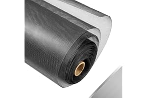 FCSOTSPS 304 Stainless Steel Mesh Window Screen Roll, 35IN x 10FT Black Metal Window Screen Replacement,Window Screen Mesh for Window,Door,Patio,Pet,Vent,Porch and DIY Projects (22 Mesh)