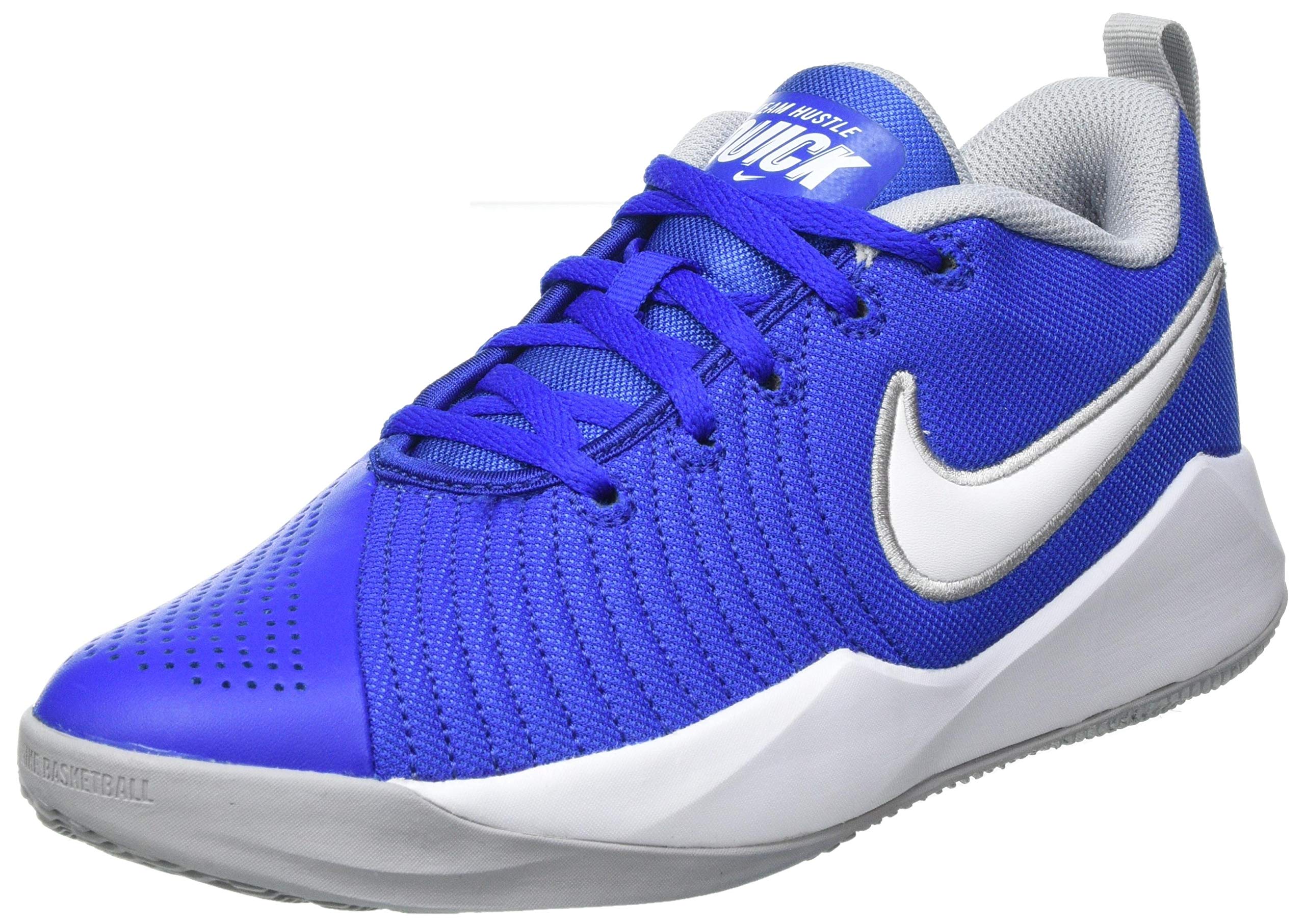 Nike Team Hustle Quick 2 (gs), Unisex Adult's Basketball Basketball Shoes, Multicolour (Game Royal/White/Wolf Grey 400), 6 UK (40 EU)