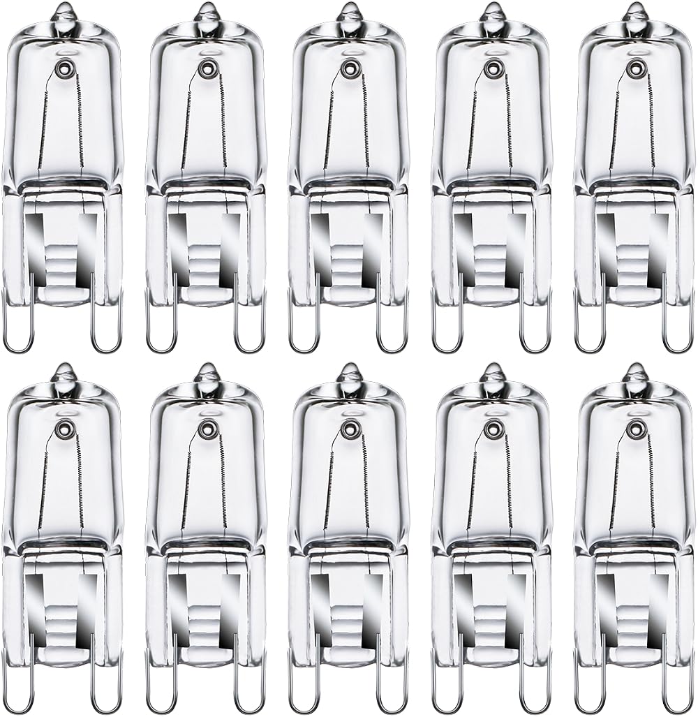 GMY G9 Halogen Bulbs 34W 230V 2700K Warm Dimmable 10 Pack