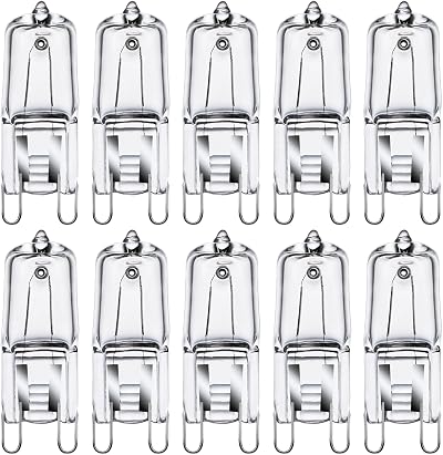 GMY G9 Halogen Bulbs 34W 230V 2700K Warm Dimmable 10 Pack