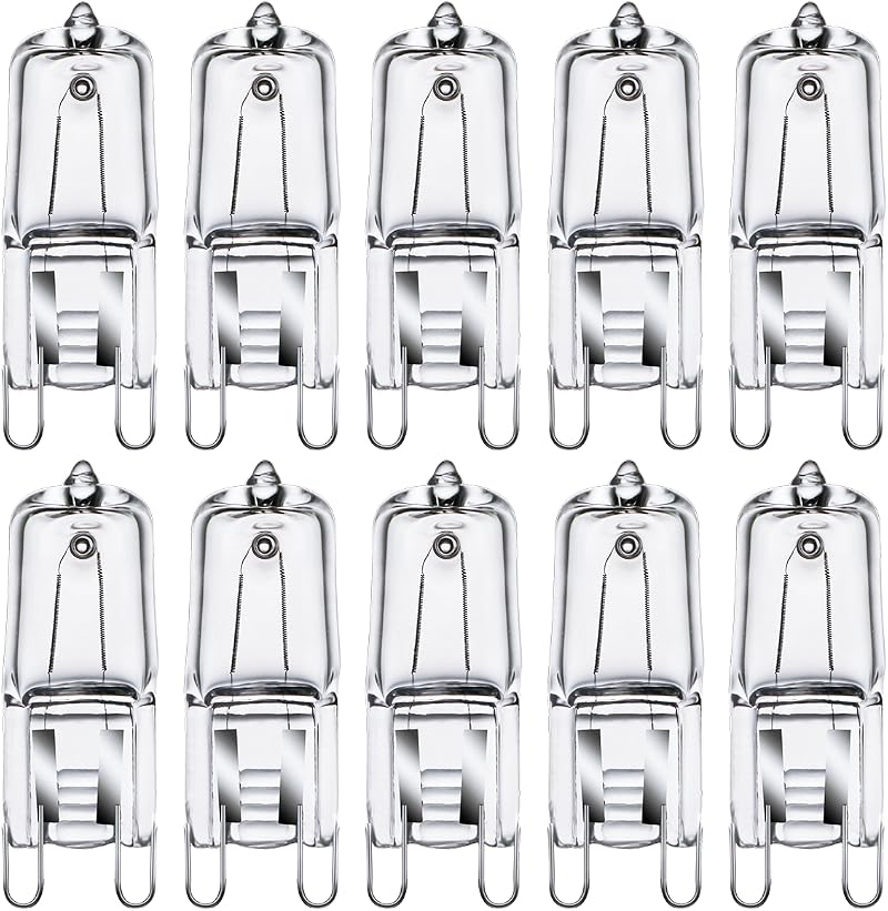 GMY G9 Halogen Bulbs 34W 230V 2700K Warm Dimmable 10 Pack