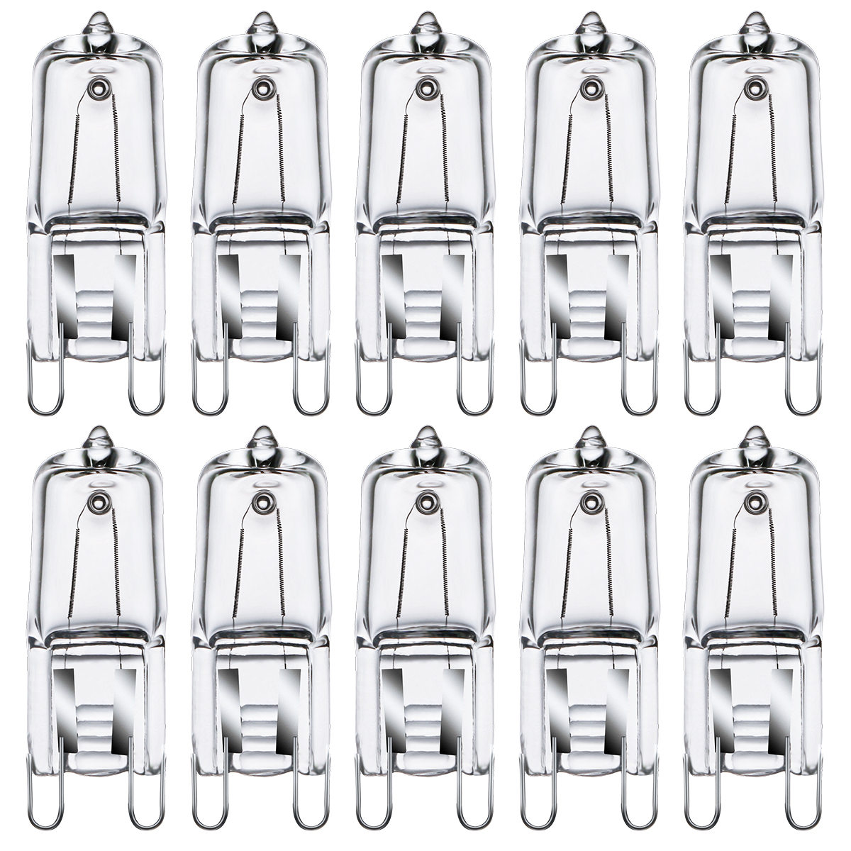 GMY G9 Halogen Light Bulbs 34W G9 Capsule Light Bulbs 230V 2700K Warm White Dimmable 10 Pack