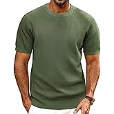 PJ PAUL JONES Mens T-Shirts Knit Short Sleeve Crewneck Shirt Casual Textured Pullover Tees