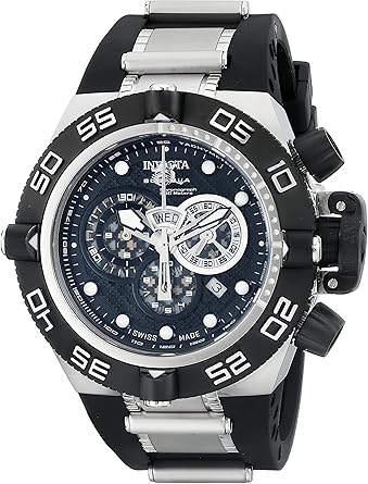 Invicta 6564 - Reloj cronógrafo de Cuarzo para Hombre con Correa de Caucho, Color Negro