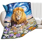 Lion Blanket Lion Throw Blanket Soft Warm Cozy Fleece Fuzzy Plush Flannel Blankets Gifts for Men Girls Women Boys Kids Adults 40"X50"