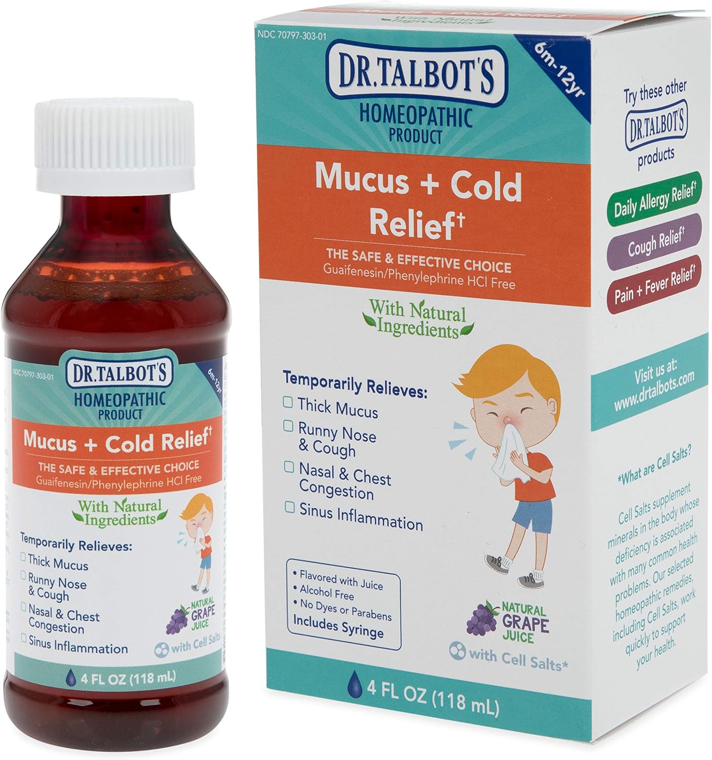 Dr. Talbot's Mucus + Cold Relief Liquid Medicine with