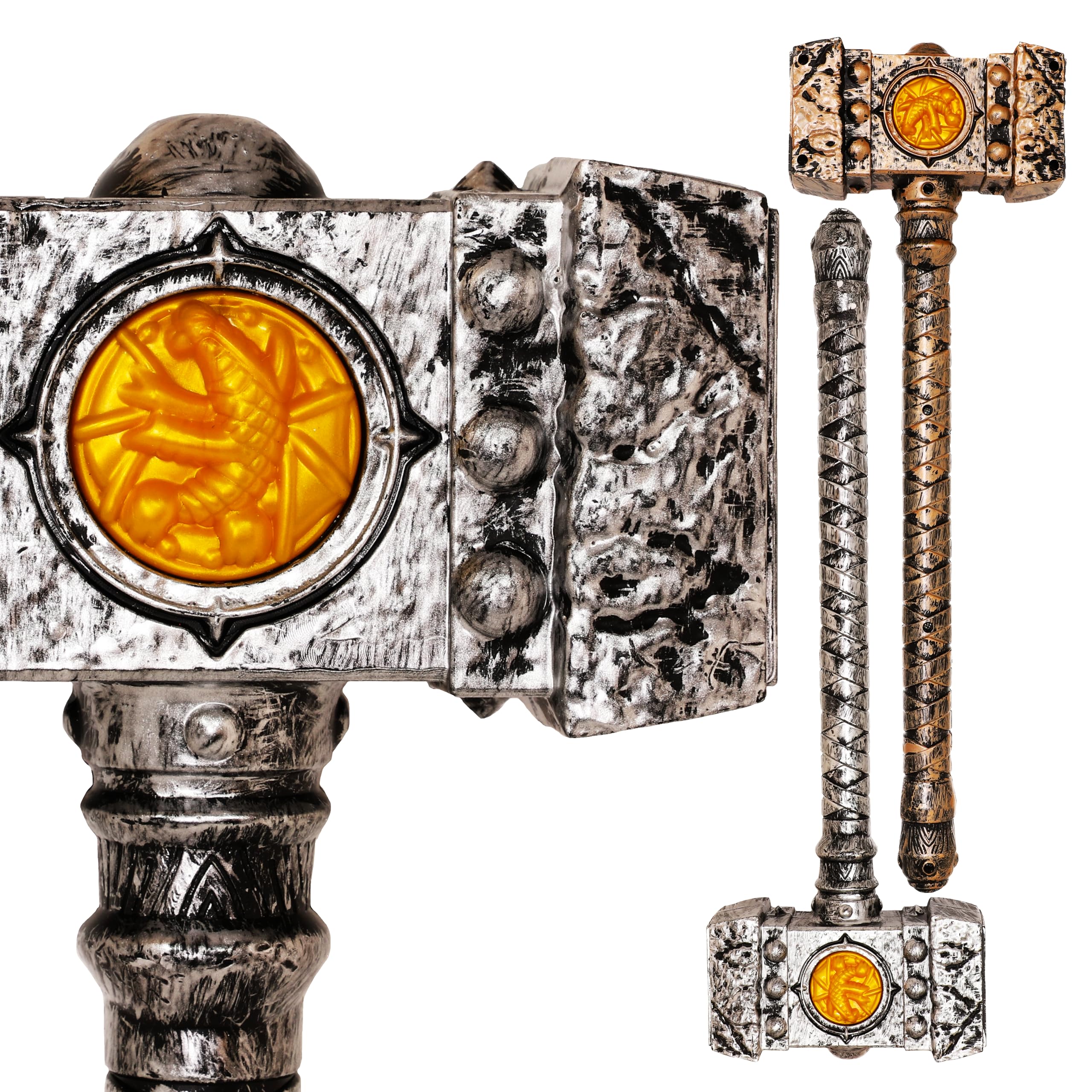 Toyland® 40cm (15") Realistic Lightweight Battle War Hammer Toy - Thor & Viking Role Play Costume Accessories - Pretend Play - 1 Chosen At Random — image 1