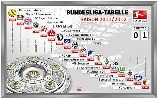 Dfl German Football Magnetic League Table 1 Bundesliga 60 Cm X 40