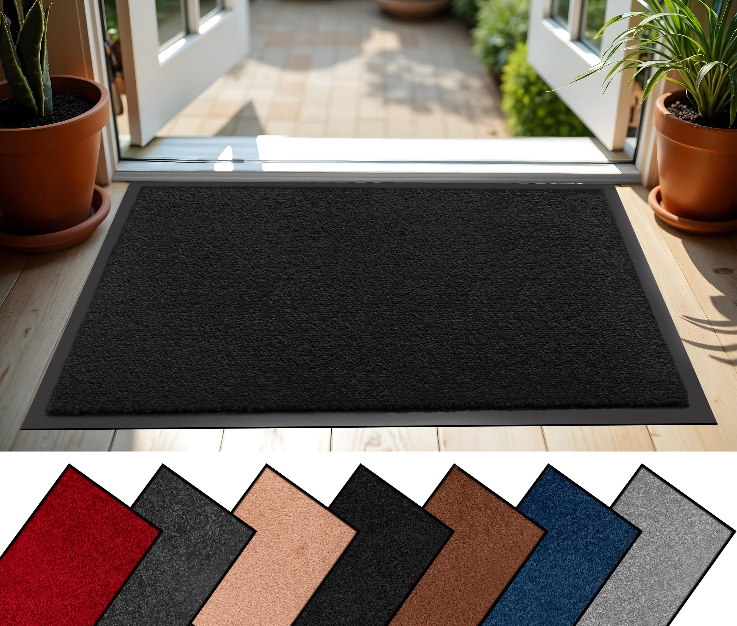 BLADO Door Mats Indoor & Outdoor - Non Slip Heavy Duty Rubber Back Door Mat Washable Dirt Trapper for Entrance, Kitchen Offices Floor Mat