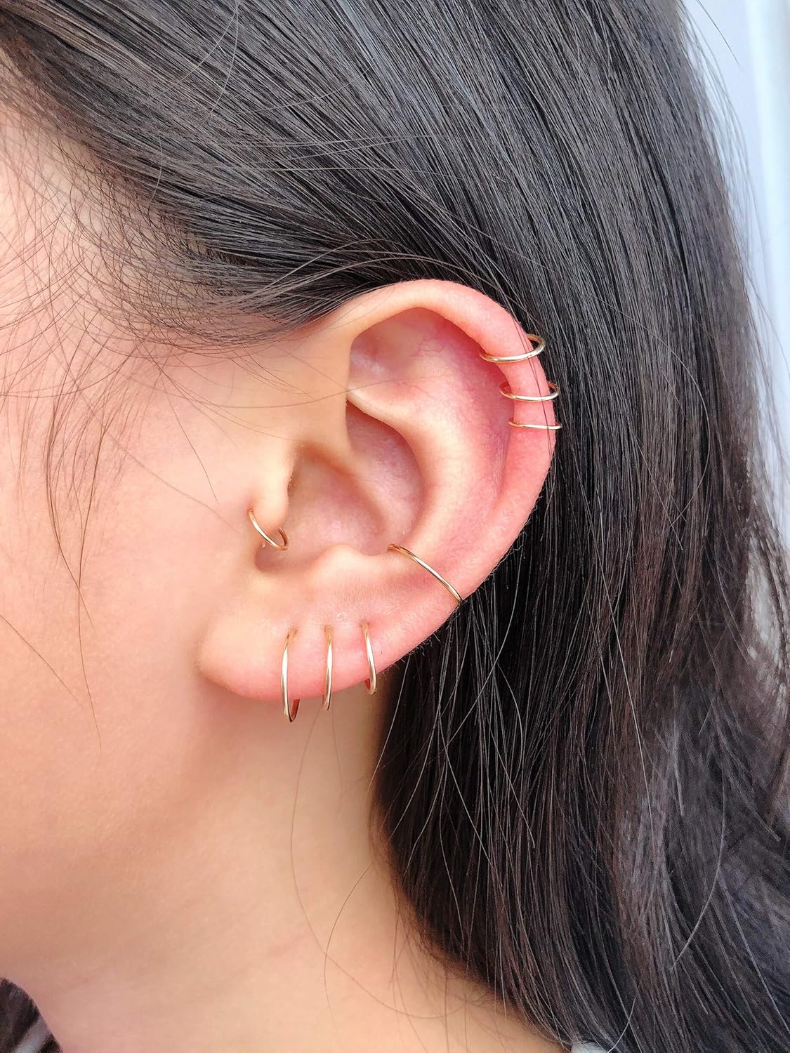 Sterling Or Filled Gold Yellow 14k Thin Tiny Piercing Conch Tragus Helix Nose Cartilage For Earrings Hoop Huggie Gold Small Silver Earrings Hoop Hoop Quality Assurance Www Klevering Com