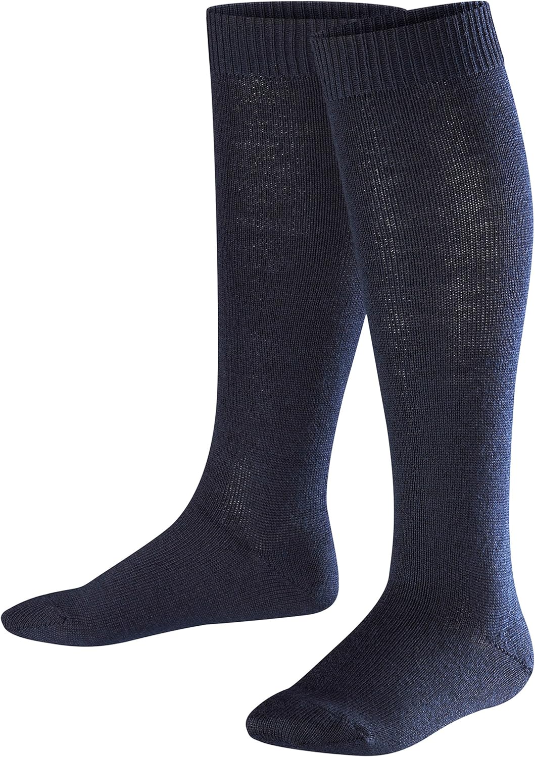 FALKE Unisex Kids Comfort Wool K Kh Thick Warm Long Plain 1 Pair Knee-High Socks, Blue Dark Marine 6170, 3-5 - Image 4