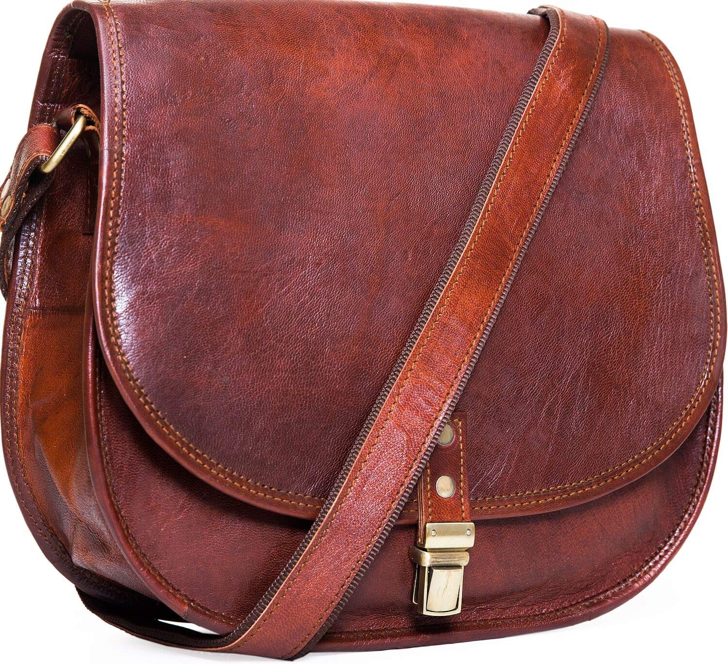 STAGLIFE Leather Shoulder Saddle Bag Purse for Women Cross Body Bags to