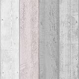 Arthouse Wood Planks Painted Wallpaper Grey Pink 53cm x 10.05m view 2