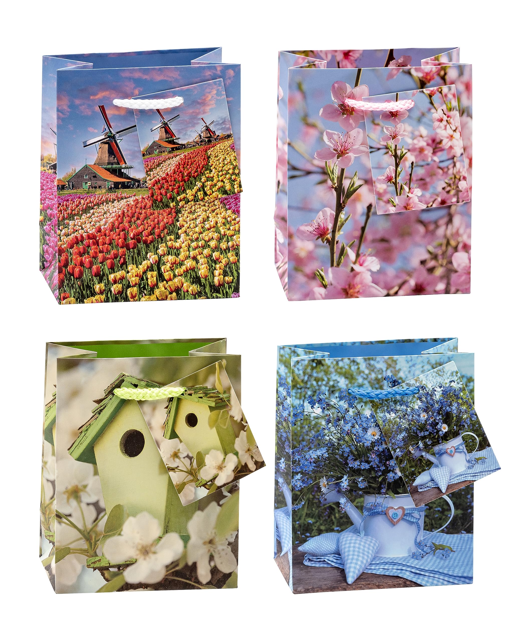 TSI 83020 gift bags Spring, Pack of 12, size: small (5,5 x 4 x 2,5 inch)