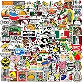 100pcs Mexican Hardhat Stickers, Funny Vinyl Mexico Tool Box Stickers, Design for Helmet Hood Laptop Water Bottle, Mexico Pride Patriotic Decals for Men Adults Ironworkers Lineman Oilfield Electrician