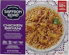 Saffron Road Frozen Chicken Biryani – High Protein, Seed Oil Free, Chickens Raised with No Antibiotics, No Artificial Ingredi