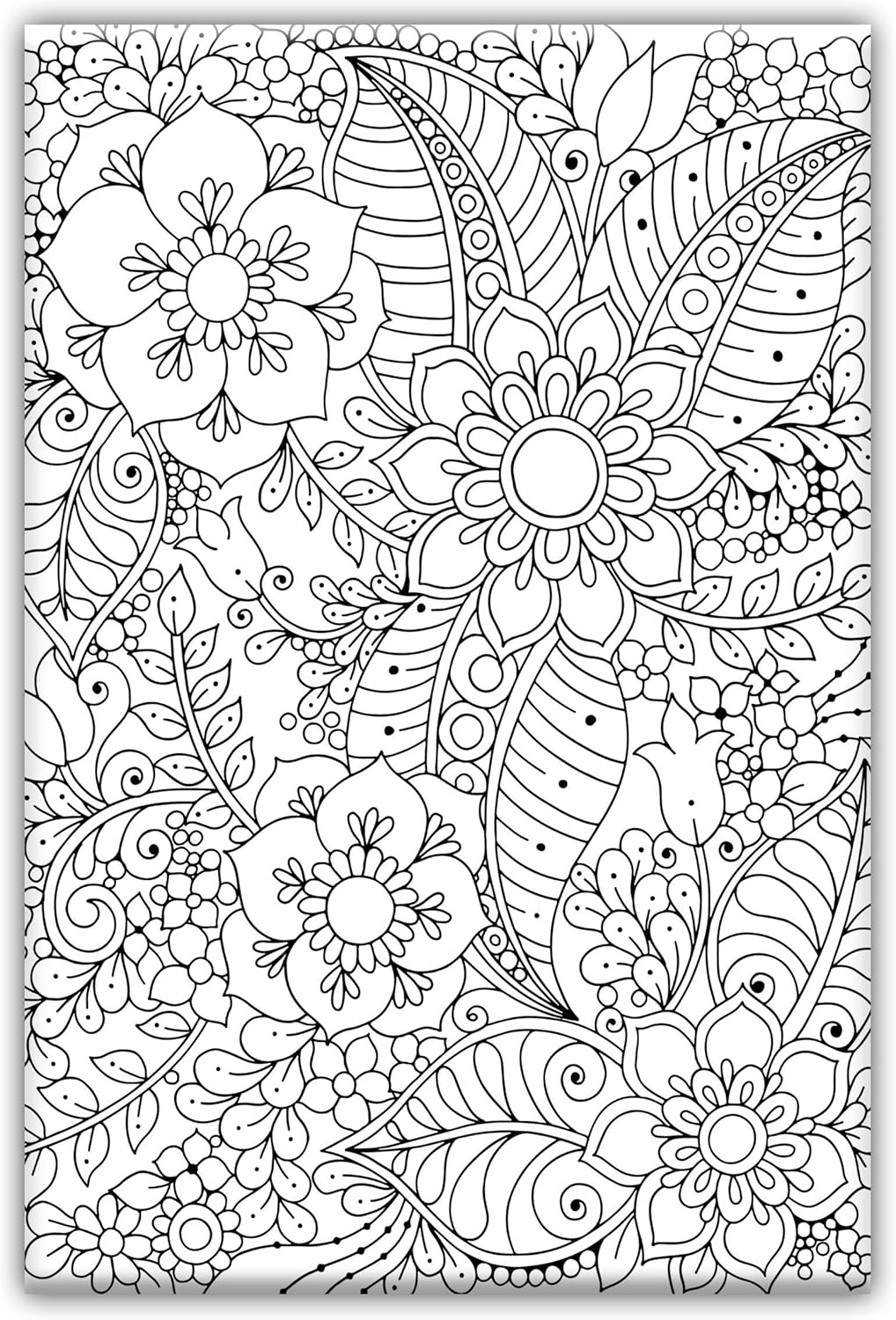 Paintings - Forest Adult Coloring Canvas, Stretched primed canvas to color | 8 x 12 Inches |Premium Handmade Coloring Canvas | Art and Sip Party, DIY Kit, Party favor | Easy & fun drawings to color | Wall Art