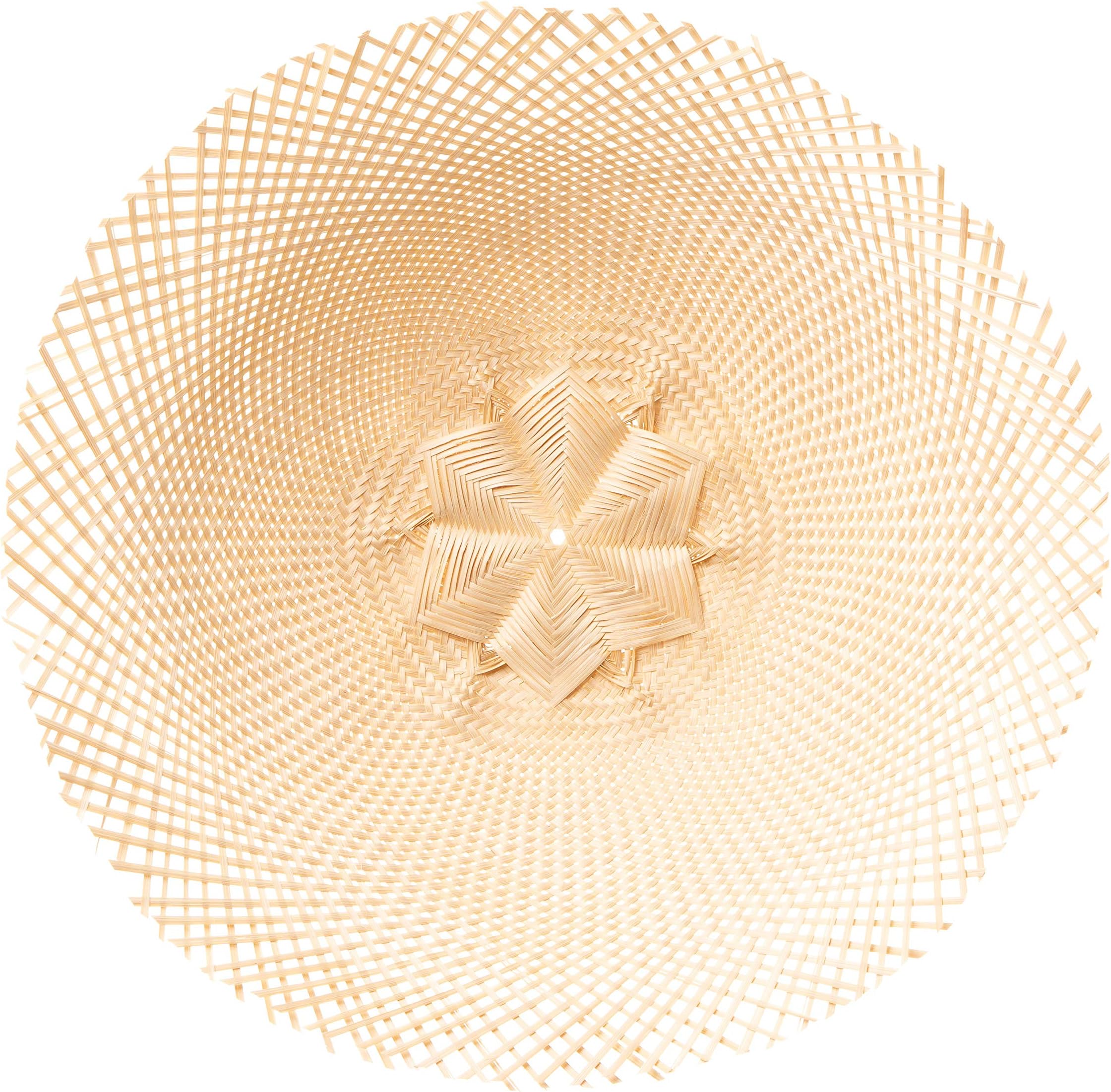 Exotic Decor Bamboo Decorative Basket for Wall – Boho Woven Wall Art Tray – Traditional Handmade Macrame for Home Décor – Natural Non-Dye Manufacturing – Hanging Plate for Bohemian House