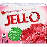 Jell-O Watermelon Flavor Gelatin Dessert, 3 Ounce Box (4-Pack)
