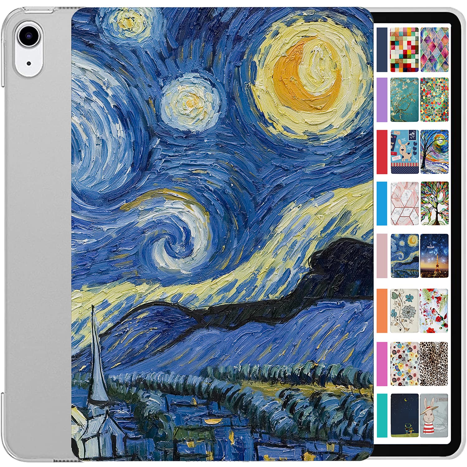 DuraSafe Cases for iPad 8.3 Inch Mini 6 Generation 2021 [ Mini 6th Gen ] A2567 A2568 A2569 MK7M3B/A MLWL3B/A MK7R3B/A MK7P3B/A MK7T3B/A Printed Slim Hard Shell Stand Cover - Starry Night