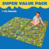 JOYIN Kids City Town Rug 150x80cm, Interactive Road Play Carpet view 2