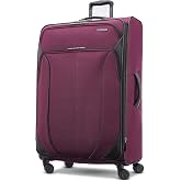American Tourister 4 KIX 2.0 Expandable Softside Luggage with Spinner Wheels, 28 SPINNER, PURPLE ORCHID