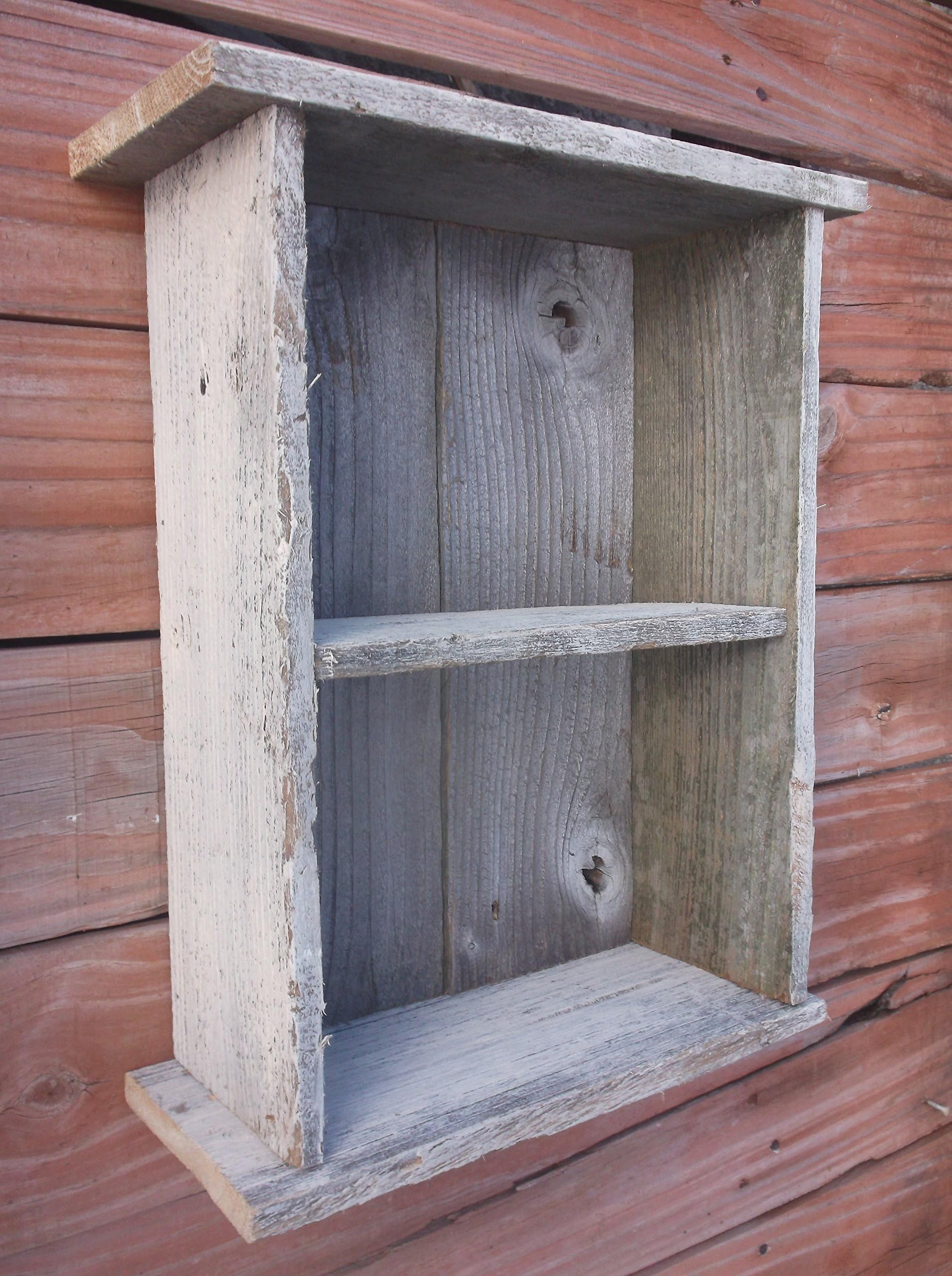 Primitive weathered barnwood vintage look Cabinet Cupboard Keeper Shelf Mantle Wall Mount ASK 4 CUSTOM COLORS AND SIZES