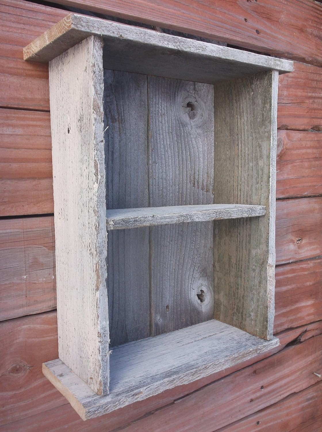 Amazon Com Primitive Weathered Barnwood Vintage Look Cabinet