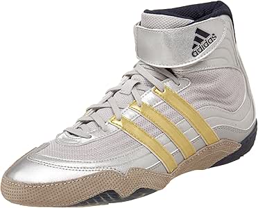 Amazon.com | adidas Men's Tyrint 08 Wrestling Shoe, Silver/Gold Navy, 4 M US | Wrestling