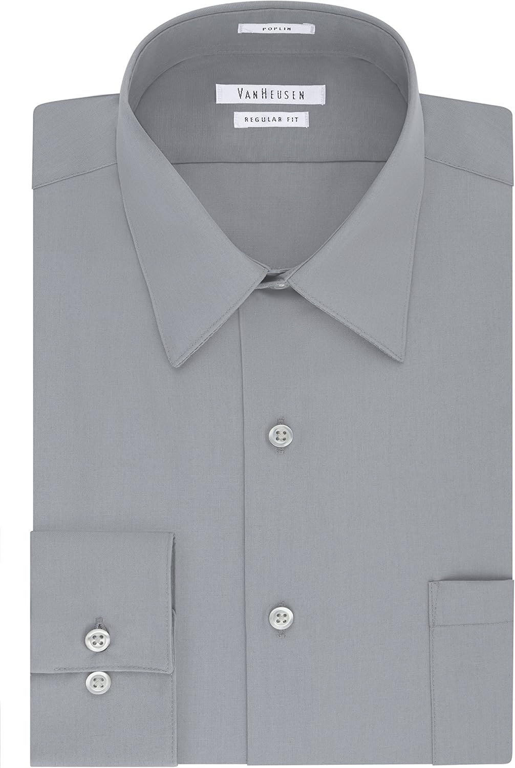 Van Heusen Men's Dress Shirt Regular Fit Poplin Solid Buy Online at