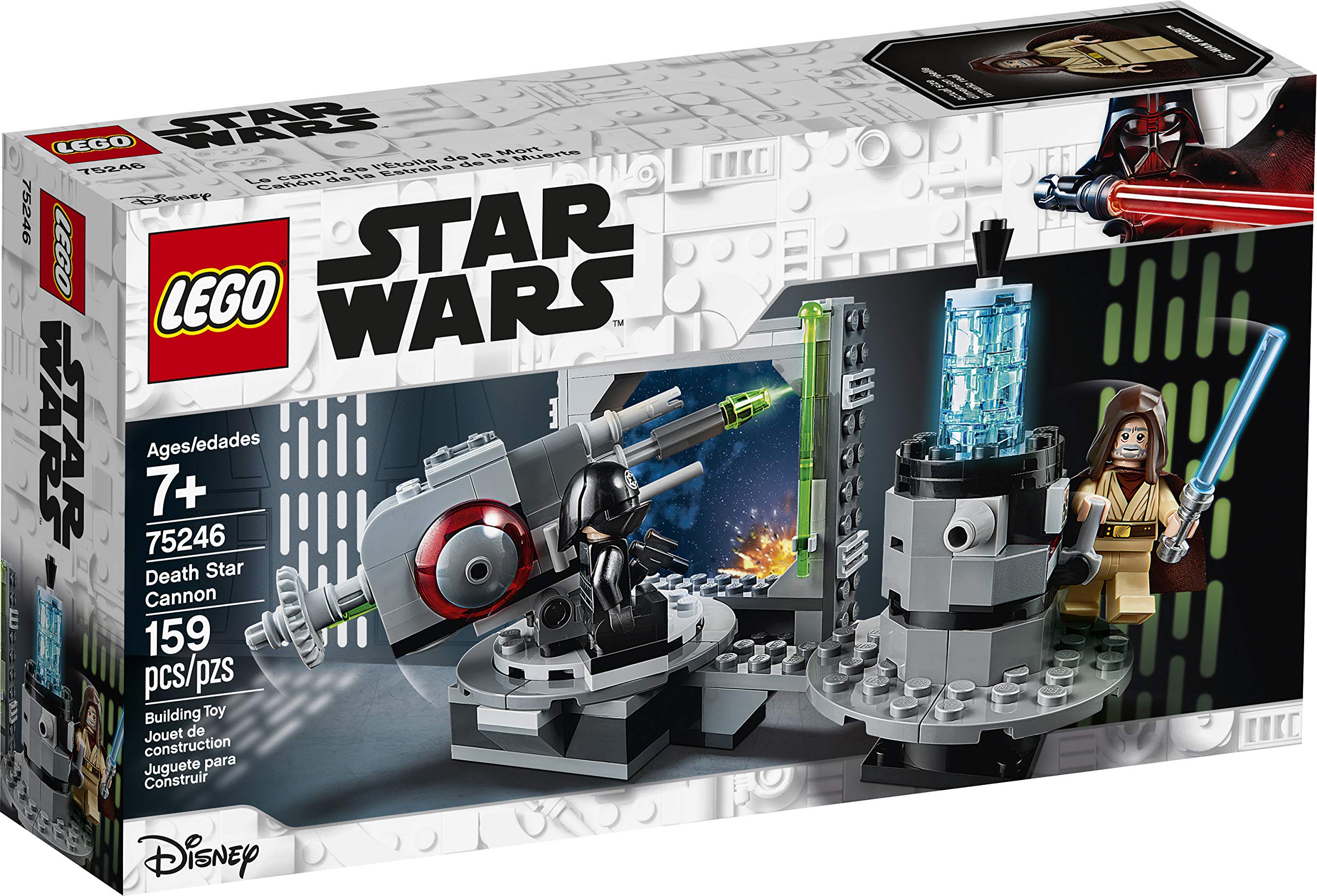 LEGO 75246 Star Wars Death Star Cannon with Obi Wan-Kenobi and Death Star Gunner Minifigures Toy with Spring Firing Shooters, A New Hope Collection for Boys and Girls 7+ Years Old