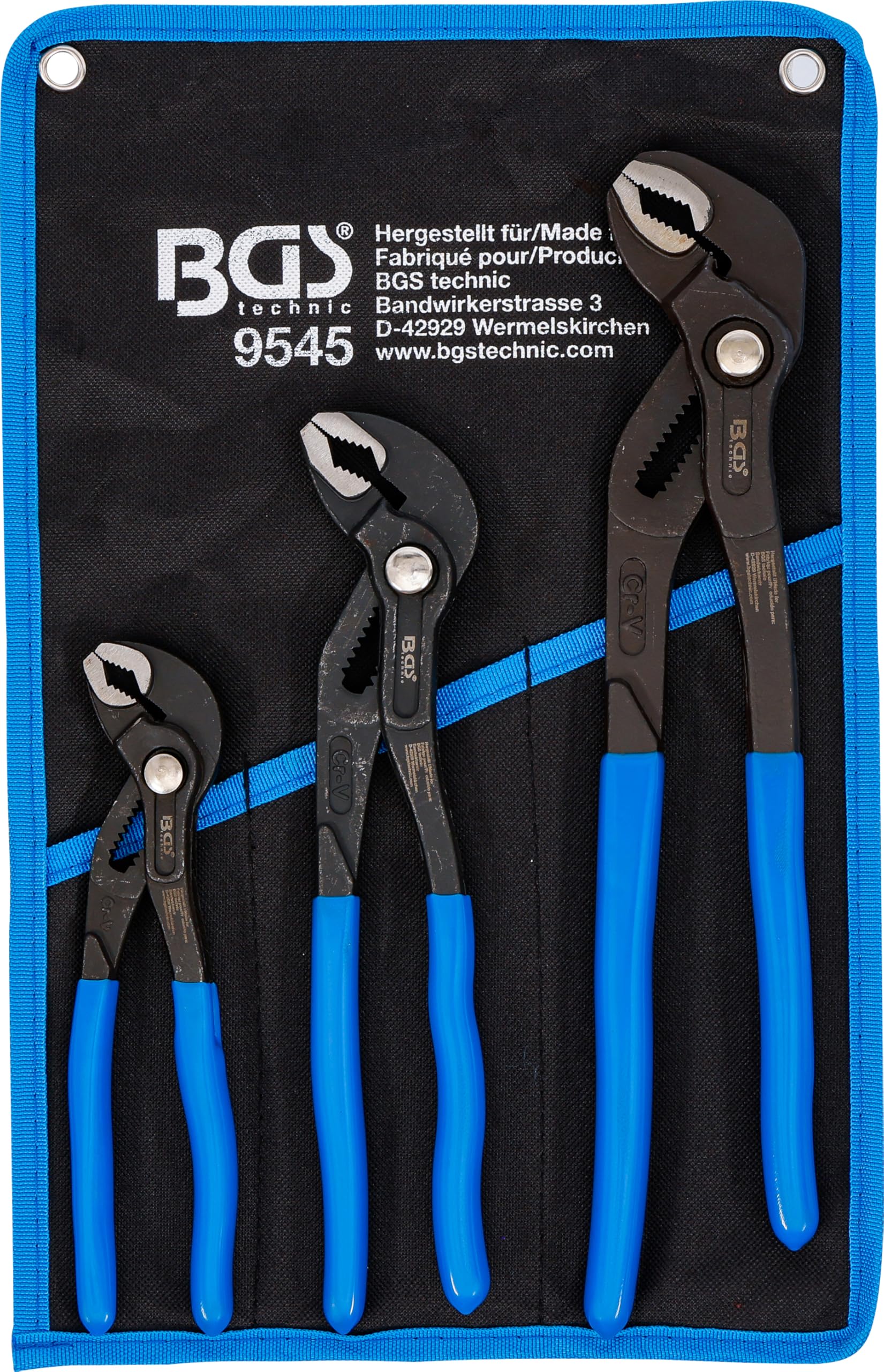 BGS 9545 | Water Pump Pliers Set | Locking Type | 175 / 240 / 300 mm | 3 pcs.