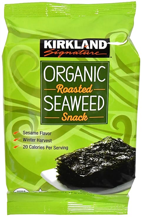Kirkland Signature Organic Roasted Seaweed Snack Pack Of 12 0 6 Oz Each Amazon Com Grocery Gourmet Food Kirkland Signature Organic Roasted Seaweed Snack Pack Of 12 0 6 Oz Each Amazon Com Grocery Gourmet Food