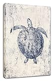Yihui Arts Sea Turtle Wall Art Hand Painted Coastal