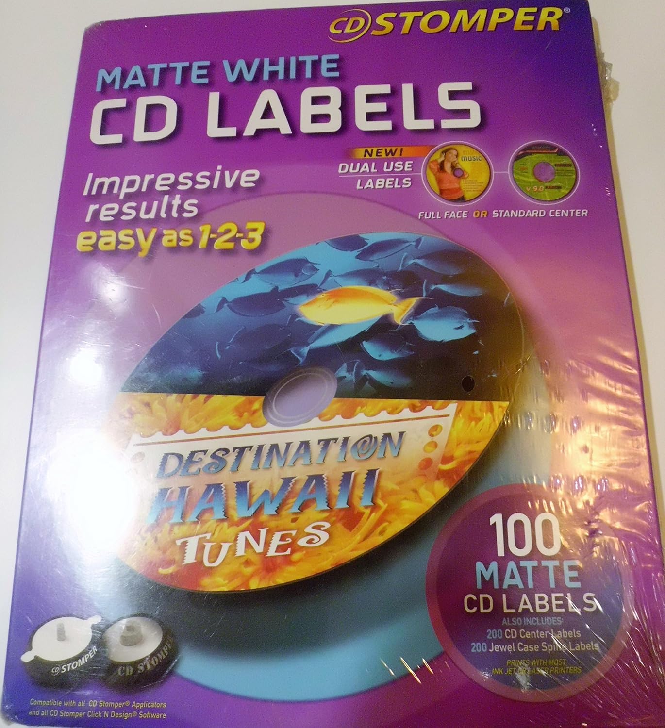 Avery 100labels 98102 Matte White CDlabels for cd Stomper Pro Amazon