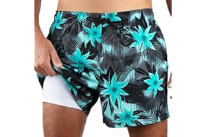 Kanu Surf Mens 5” Adventure Men’s Swim Trunks – UPF 50+ Quick-Dry Bathing Suit Shorts with Pockets & Compression Liner