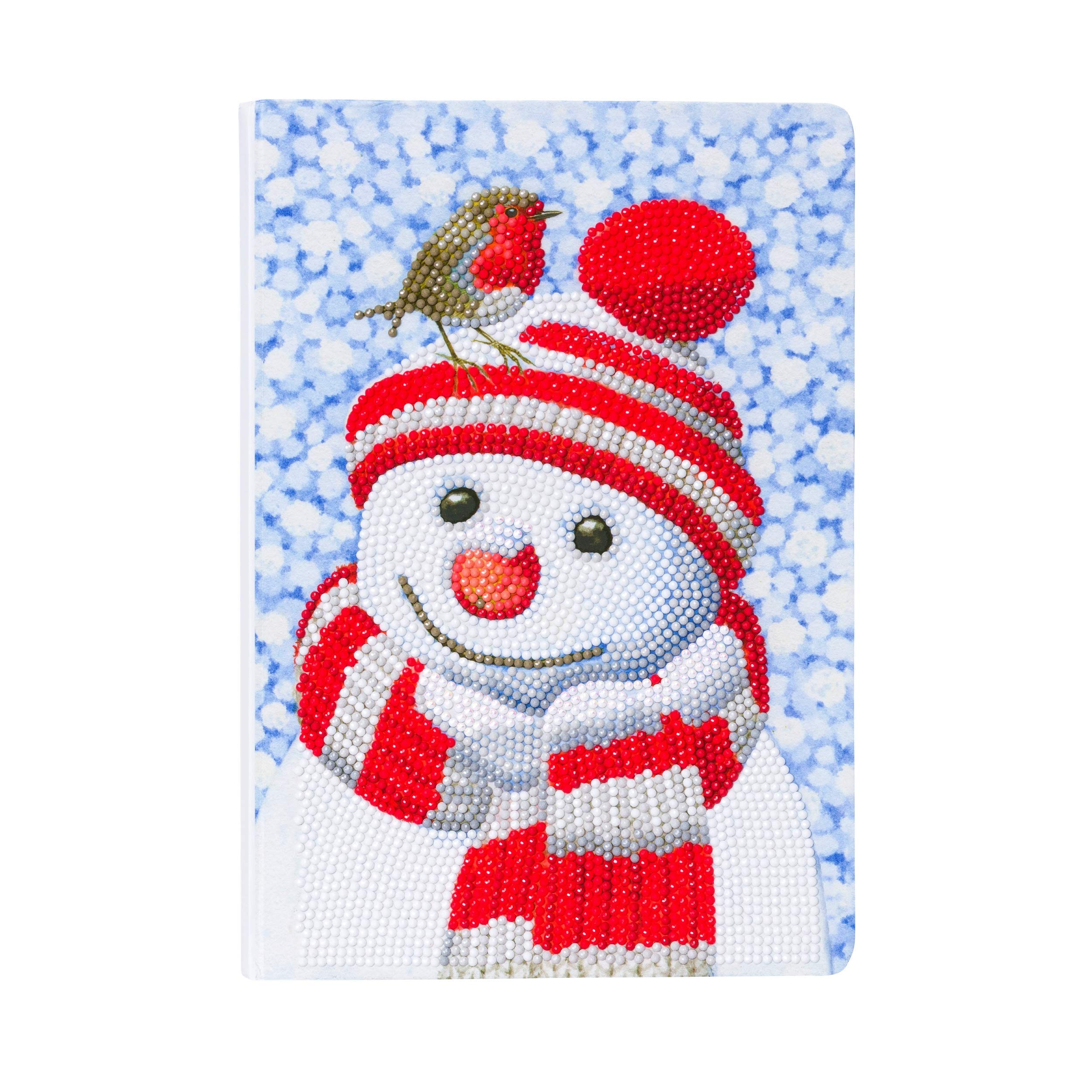 STC Stores/Craft Buddy Crystal Art/Diamond Painting Decorative Notebook Kit (Friendly Snowman)