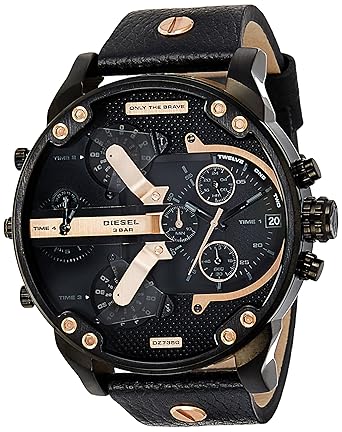 Diesel Chronograph Black Dial Mens Watch - DZ7350