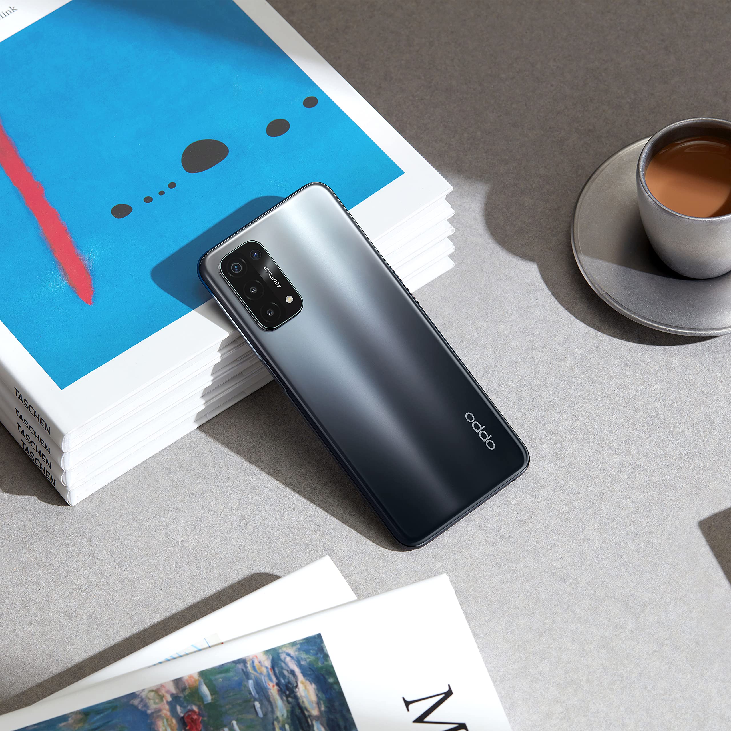 OPPO A74 5G – 6 GB RAM und 128 GB + erweiterbarer Speicher, SIM-freies Smartphone (6,5 Zoll Bildschirm, 5000 mAh Akku, 48 MP Quad-Kamera, 90 Hz Bildwiederholrate) – Fluid Black