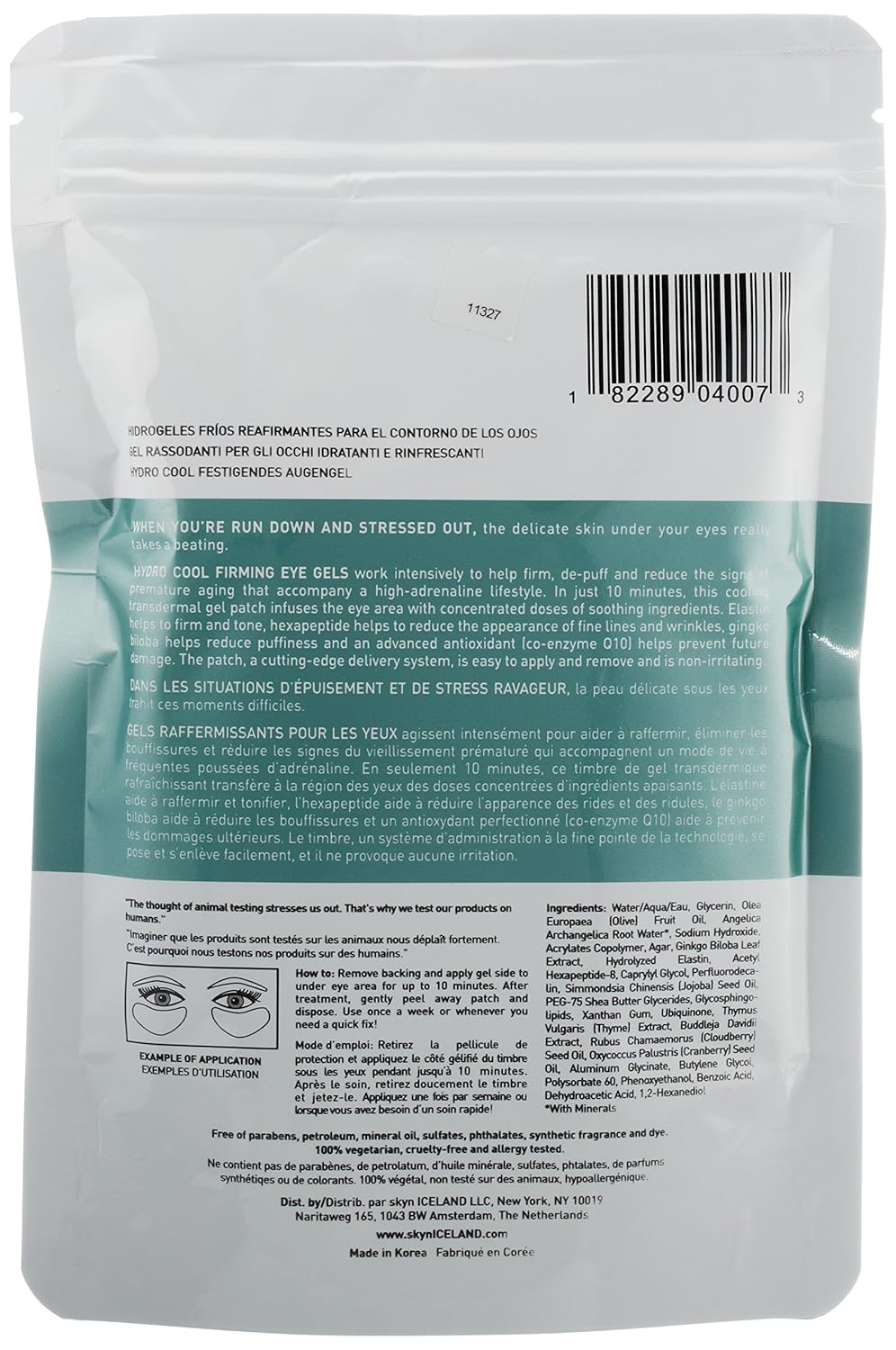 skyn ICELAND Hydro Cool Firming Eye Gels: Under-Eye Gel Patches to Firm, Tone and De-Puff Under-Eye Skin, 8 Pairs: Beauty