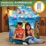 W&O Dino Paradise Play Tent with Roar Button LED Lights Dinosaurs view 3