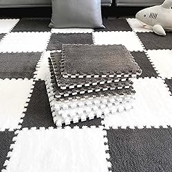 easycustomerlee 12pcs Interlocking Carpet Shaggy