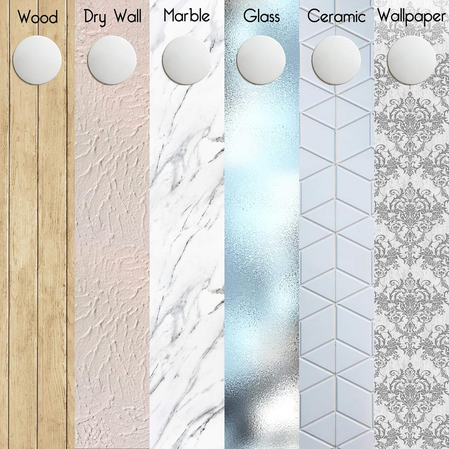 Door Stopper Wall Protector Large 3.15" (3 PCS) with Strong 3M Adhesive - Quiet and Shock Absorbent Silicone Wall Protectors from Door Knobs - Discreet Door Bumper to Protect Every Wall Surface: Home Improvement