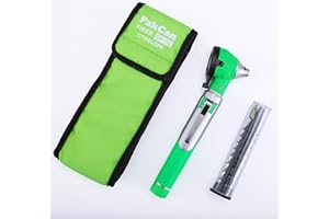 Pakcan Compact Pocket Size Fiber Optic Medical Diagnostic Ear Otoscope with Light (Green)