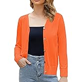 Women's V-Neck Long Sleeve Button Down Lightweight Sweater Soft Knit Cardigan