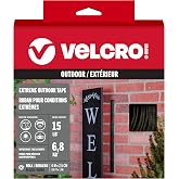 VELCRO Brand Extreme Outdoor Mounting Tape, Holds Up to 15 Lbs, 20ft Roll | 1in Wide Tape; Double Sided Heavy Duty Adhesive For Brick And Concrete; UV And Weather Resistant For Outdoor D&eacute;cor