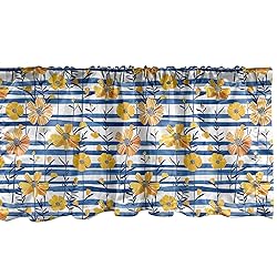 Ambesonne Floral Window Valance Pack of 2, Summer