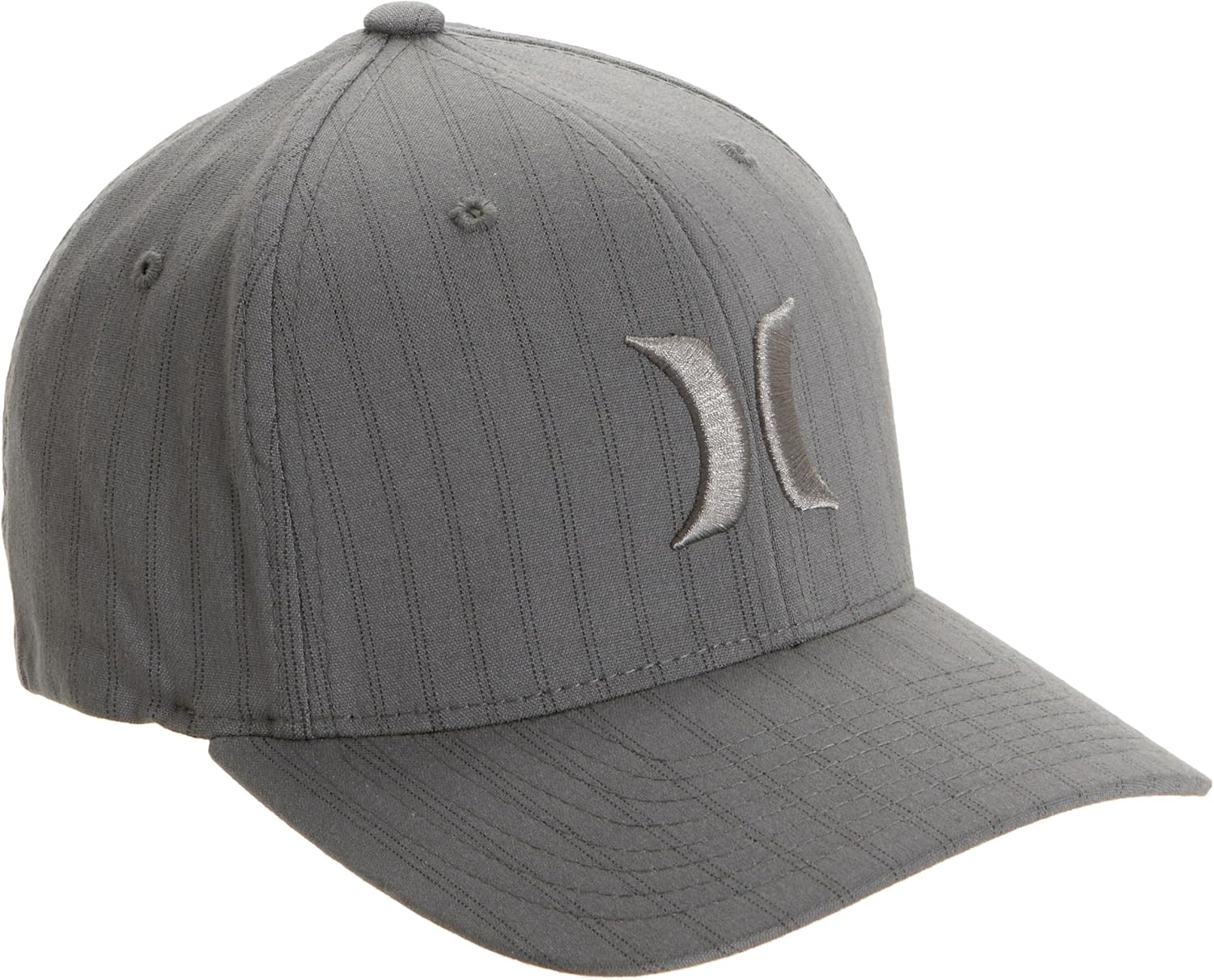 Hurley Men's Rivingston Flexfit Hat, Steel Gray, Small