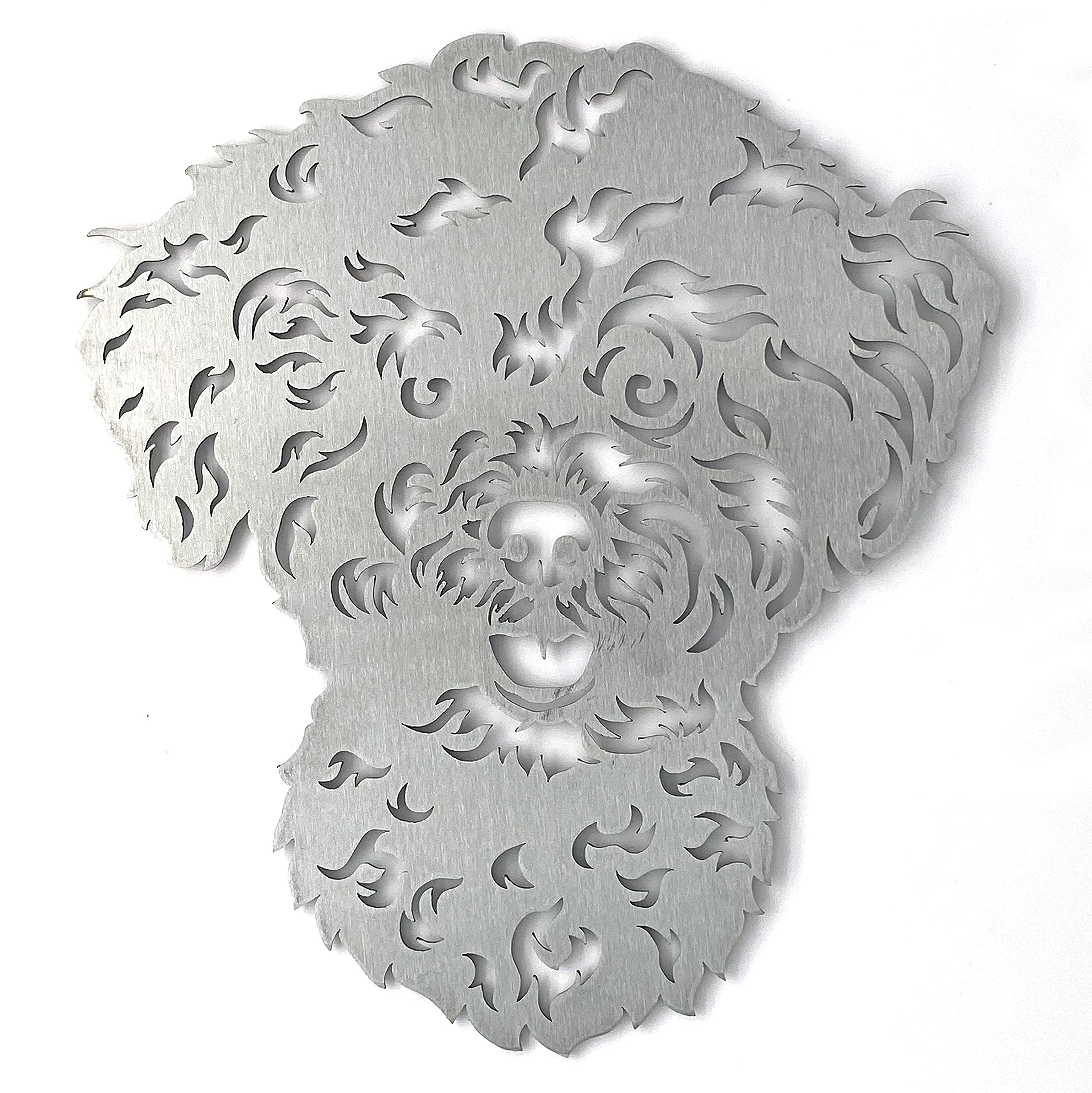 Image Industry Bichon Frise - Dog Garden Art Sculpture/Garden Ornament/Rusty Metal Dog/Metal Garden Sculpture/Metal Art (Medium 250mm x 275mm)