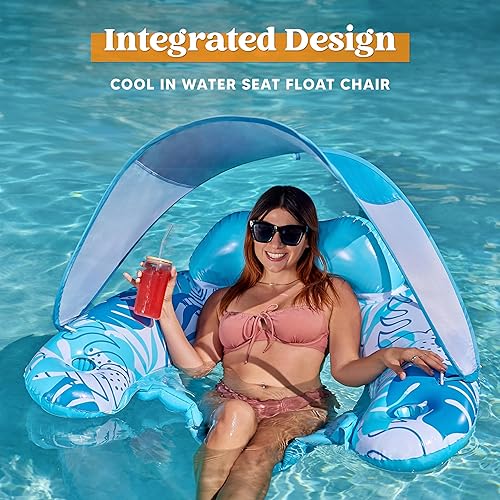 Amazon Pool Float With Canopy Adults Sloosh Pool Floats With